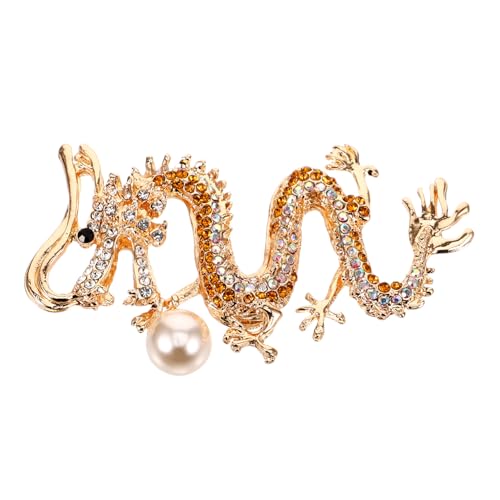 DEARMAMY Vintage Chinesischer Drachenanhänger aus Zinklegierung DIY Schmuckanhänger für Halsketten Schlüsselanhänger und Taschen Eleganter Gold Charm für Frauen Geschenkidee von DEARMAMY