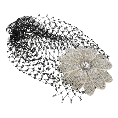 DEARMAMY Strass-netzkappe Mit Vintage-blumenkopfschmuck Floraler Damen-haarschmuck Eleganter Funkelnder Hut Für Hochzeiten Partys Und Formelle Anlässe von DEARMAMY