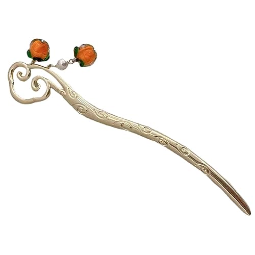 DEARMAMY Vintage Hair Stick Metal Alloy Hairpin For Women Long Hair Chopsticks Elegant Accessory For Formal And Casual Occasions von DEARMAMY