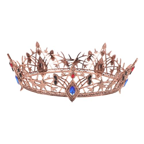 DEARMAMY Vintage Krone für Damen Retro Barock Prinzessin Haarreif Goth Kopfschmuck für Braut Kostüm Bühnenauftritte Partys und Festliche Anlässe von DEARMAMY