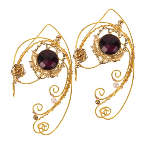 DEARMAMY Vintage Ohrclips Damen Ear Ohrschmuck Nicht Piercing Statement Ohrringe Blumen Design Elegant für Geburtstag Hochzeit und Party von DEARMAMY