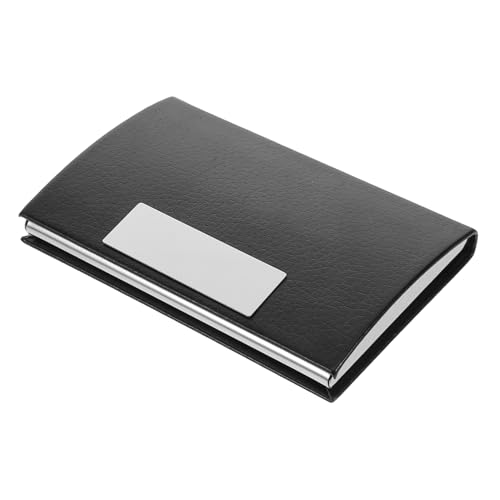 DEARMAMY Visitenkartenhalter Kartenetui Pu Visitenkartenhalter Office Essentials Schlankes Metallkartenetui Für Geschäftsleute Und Büro von DEARMAMY