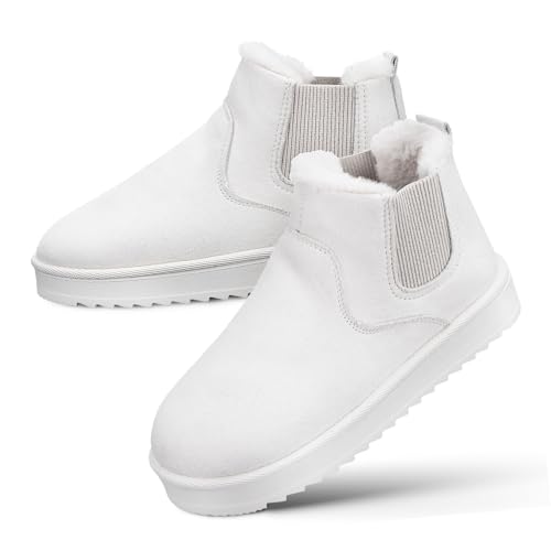 DEARMAMY Schneestiefel Damen Warme Kurze Stiefel Stiefeletten Schneestiefel Für Damen Schneeschuhe Zum Wandern Winterstiefel Fuzzy Boots Winterschuhe von DEARMAMY