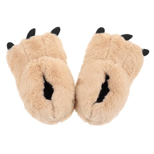 DEARMAMY Warme Plüschhausschuhe mit Cartoon krallenform Gemütlich und Angenehm Einheitsgröße Weiche Winterpantoffeln für Damen für Kalte Tage und Entspannte Stunden Zuhause von DEARMAMY