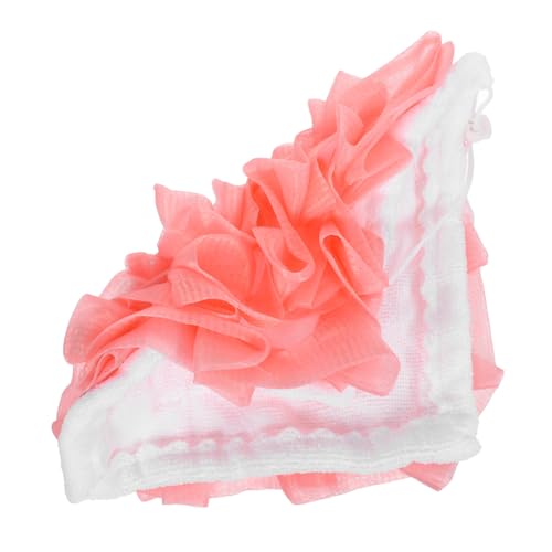 DEARMAMY Waschhandtuchball Schaum Luffa Bürsten Körperschrubber Damen Dusche Blasen Peeling Weich Natürlich Peeling Reiben Blau Süßes Reise Luffa Badetuch Rosa von DEARMAMY