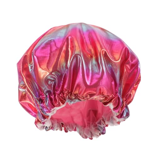 DEARMAMY Wasserdichte Duschhaube Für Damen Elastische Badekappe Für Lange Haare Wiederverwendbar Für Hautpflege Und Schönheitspflege Dekorative Badekappe von DEARMAMY