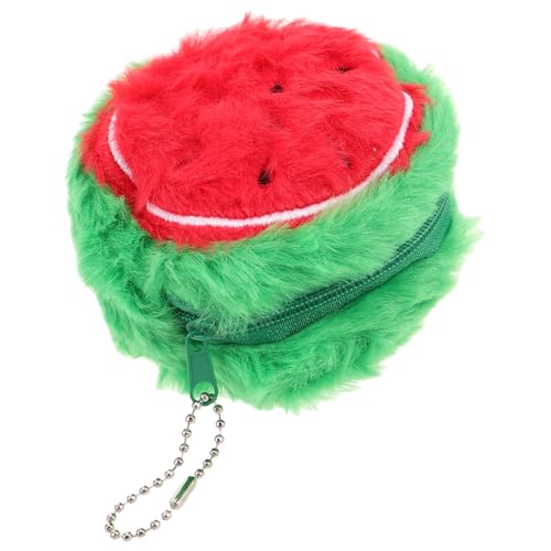 DEARMAMY Adorable Wassermelon-förmiger Plüsch-münzbeutel Schlüsselanhänger Multifunktionale Geldbörse Und Bequeme Dekoration Für Rucksäcke Für Münztransport Und Mädchen von DEARMAMY
