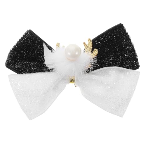 DEARMAMY Weihnachtliche Haarspange Damen Rentiergeweih mit Schleife Festlicher Haarschmuck Xmas Haarklammer für Partys Bühnenauftritte und Weihnachtsfeier Accessoire von DEARMAMY