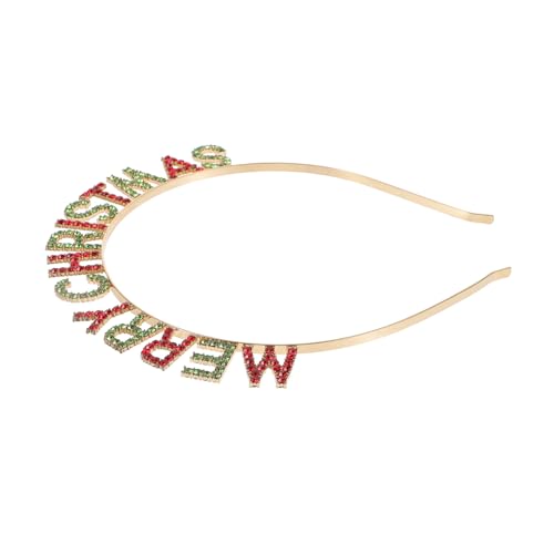 DEARMAMY Weihnachtliches Haarband mit Buchstaben Design Verstellbar Langlebiges Festlicher Kopfschmuck für Damen für Weihnachts und Silvesterpartys Rutschfest und Komfortabel von DEARMAMY