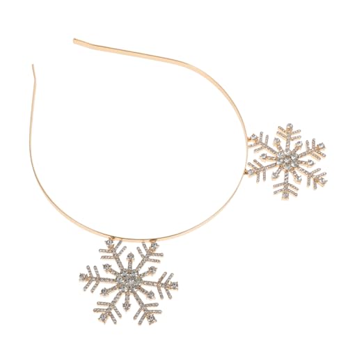 DEARMAMY Weihnachtliches Haarband mit Schneeflocken und Strass Festliches Damenaccessoire für Partys Feierlichkeiten und Cosplay für Weihnachten und Neujahr von DEARMAMY