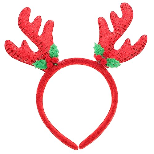 DEARMAMY Weihnachtliches Stirnband Mit Glitzer Rentierohren Adorable Haarreifen Für Weihnachten Party Dekorationen Und Festliche Anlässe Ideal Für Und Erwachsene von DEARMAMY