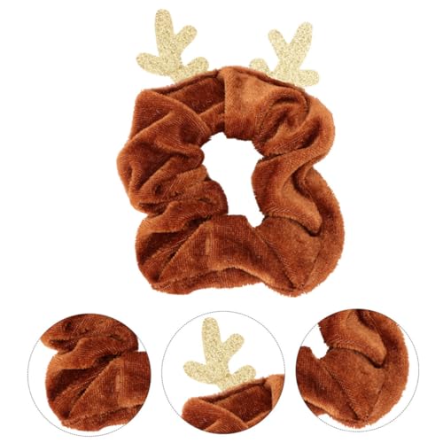 DEARMAMY Weihnachts Haargummi Geweih Stil Haarschmuck Elastisches Damen Haar Accessoire für Festliche Anlässe für Alltag Partys und Besondere Anlässe von DEARMAMY