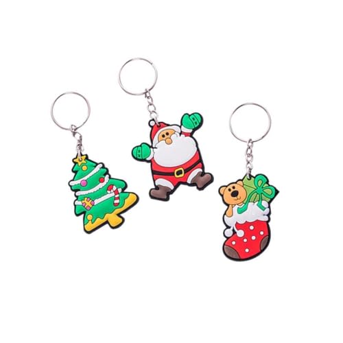 DEARMAMY Weihnachts Schlüsselanhänger PVC Anhänger Kreative Dekoration Für Auto Geldbörse Tasche Zufälliger Stil von DEARMAMY