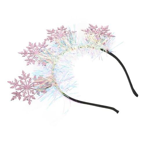 DEARMAMY Schneeflocke Stirnband Weihnachten Haar Band Mädchen Kinder Weihnachten Urlaub Party Favor Leichte Haar Hoop von DEARMAMY
