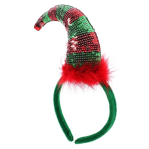 DEARMAMY Weihnachts Haarreifen Weihnachtliches Stirnband Mit Pailletten Festliches Kopfbedeckung Für Weihnachtsfeiern Karneval Und Kostüme Funkelndes Weihnachtsaccessoire Für Damen Und Ädchen von DEARMAMY