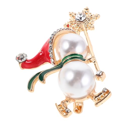 DEARMAMY Weihnachts-schneemann-brosche Feiertagspartyschmuck Rucksack-stifte Brosche Schmuck Vintage Weihnachtsbrosche -strass-broschen Kleiderbroschen Für Damen Strasssteine Weiß von DEARMAMY