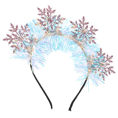 DEARMAMY Glitzernde Schneeflocken Haarband Für Frauen Elegantes Weihnachts-stirnband Mit Dekorativen Schneeflocken Für Partys Und Festliche Anlässe Stilvolles Haaraccessoire Rosé von DEARMAMY