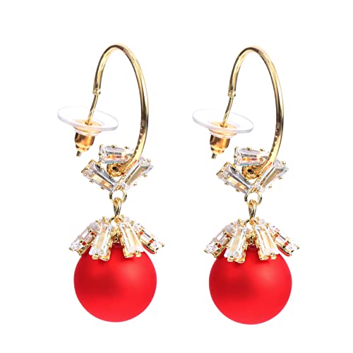DEARMAMY Year Ohrringe Damen Dangle Ohrschmuck Rote Silbernadeln Stilvoller Schmuck Für Festliche Anlässe Geschenkidee Für Frauen Mädchen von DEARMAMY