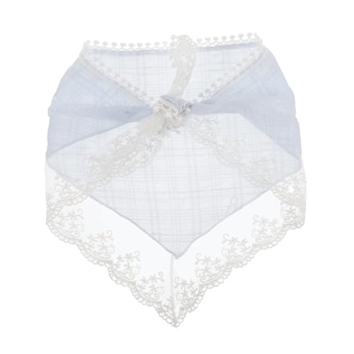 DEARMAMY dreieckiger Turban Haarband Friseurschal Retro-Kopftuch langes Halstuch Polyester Sky-blue von DEARMAMY