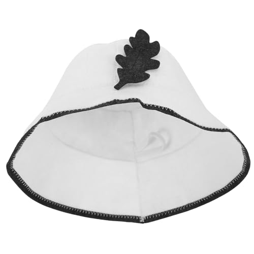 DEARMAMY filz duschhaube saunahut saunakappe bademützen saugfähige Duschhaube Praktische Duschhaube Duschhut Badezimmerzubehör Duschhaube Männer Saunaversorgung Badezubehör gefühlt Weiß von DEARMAMY