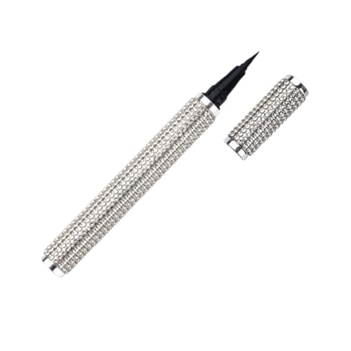 DEARMAMY flüssiger Eyeliner machen- wasserdicht eyeliner pinsel lidstrich stift Schminksets -Stick kosmetischer Eyeliner-Stift einfacher Eyeliner-Stift PU-Aufkleber Bohrer Silver von DEARMAMY