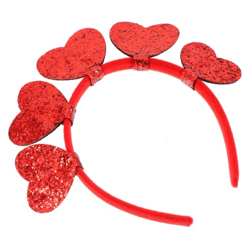DEARMAMY liebe Stirnband Sonnenbrille in Herzform Valentinstag Spa-Stirnband Rave Bands festival haarschmuck Festliche Haarschmuck herzförmiges Stirnband Kopfschmuck in Herzform Plastik rot von DEARMAMY