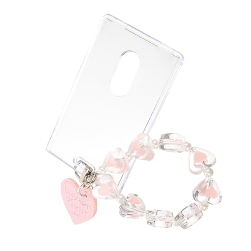 DEARMAMY Buskartenhalter Schlüsselanhänger Acryl Kartenetui Fotokartenhalter Ausweis Kreditkarten Klein Design von DEARMAMY