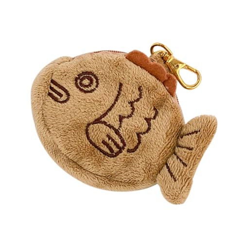 DEARMAMY Fischform Geldbörse Aus Plüsch Mit Münzhalterung Kleine Münzbörse Für Geld Wechseltasche Zum Tragen Am Handgelenk von DEARMAMY