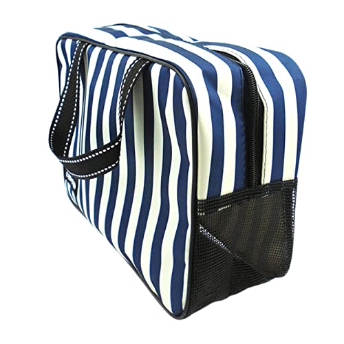 DEARMAMY wasserdichte Bade-duschtasche Toilettenkorb Bade-Organizer Gestreift Tragbar Große Kapazität Langlebig Für Shampoo Gesichtspflege Handtücher Badezusätze von DEARMAMY