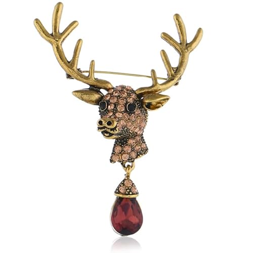 Hirschkopf Brosche Hirsch Brosche Anzug Brosche Kleidung Brosche Elch Brosche Männer Brosche Kleidungsbrosche Frauen Brosche Broschennadel Für Kleidung Golden Legierung DEARMAMY von DEARMAMY