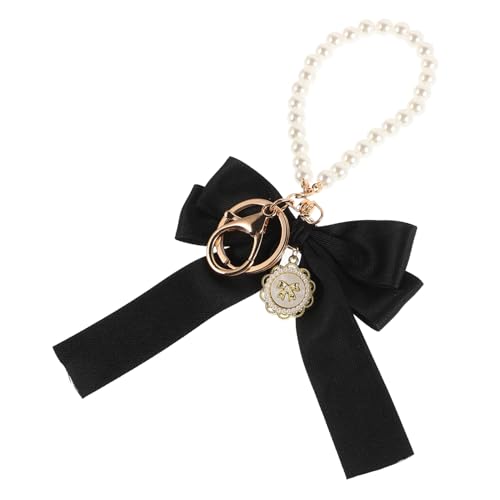 DEARMAMY Perlen-Schleifen-schlüsselanhänger Mit Schleife Großer Schleifenknoten Perlen-schlüsselring Auto-schlüsselanhänger Charms Für Rucksack Mädchen Frauen Geldbörse Geldbörse von DEARMAMY