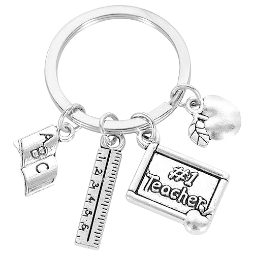 Tag des Lehrers Schlüsselanhänger Paket Beutel Packet de leerling The Craft Schlüsselanhänger für Lehrertag Schlüsselanhänger mit Anhänger Metallschlüsselring Metall (Eisen) DEARMAMY von DEARMAMY