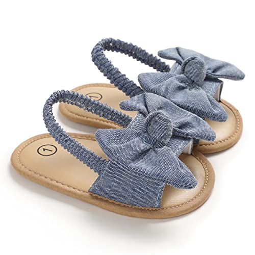 DEBAIJIA Baby Jungen Mädchen Sandalen Premium Weiche Säugling Kleinkind Erste Walker Sommer Outdoor Schuh Dunkelblau（Etikettengröße-18） von DEBAIJIA