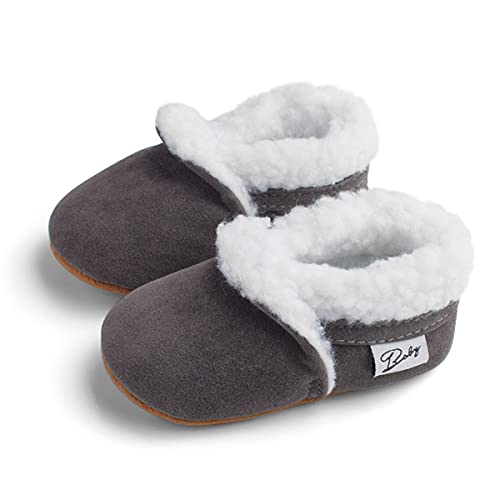 DEBAIJIA Baby Lauflernschuhe 0-18M Kinder Kleinkindschuhe Leichtes Atmungsaktives Jungen Kinderschuhe Mädchen Turnschuhe rutschfeste 20 EU Dunkelgrau (Etikettengröße 3) von DEBAIJIA