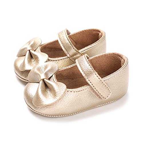 DEBAIJIA Baby Lauflernschuhe 0-18M Kleinkindschuhe Kinder Leichtes Atmungsaktives Jungen Kinderschuhe Mädchen Turnschuhe rutschfeste 20 EU Gold (Etikettengröße 3) von DEBAIJIA