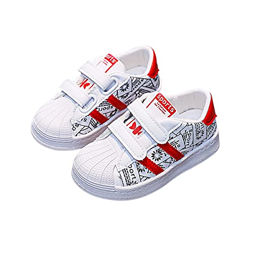 DEBAIJIA Baby Lauflernschuhe 1-5T Kleinkindschuhe Kinder Atmungsaktives Leichtes Mädchen Kinderschuhe Jungen Turnschuhe rutschfeste 28 EU Rot von DEBAIJIA