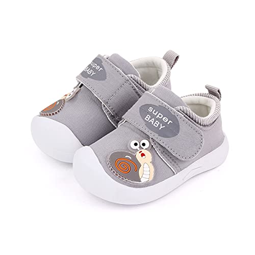 DEBAIJIA Baby Lauflernschuhe 3-18M Kinder Kleinkindschuhe Mädchen Kinderschuhe Jungen Turnschuhe Atmungsaktives Leichtes rutschfeste 15 EU Grau von DEBAIJIA