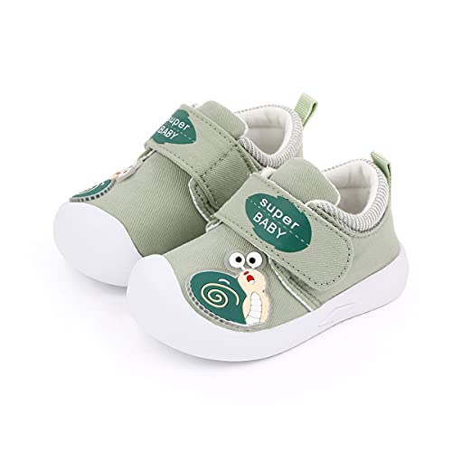 DEBAIJIA Baby Lauflernschuhe 3-18M Kinder Kleinkindschuhe Mädchen Kinderschuhe Jungen Turnschuhe Atmungsaktives Leichtes rutschfeste 15 EU Grün von DEBAIJIA