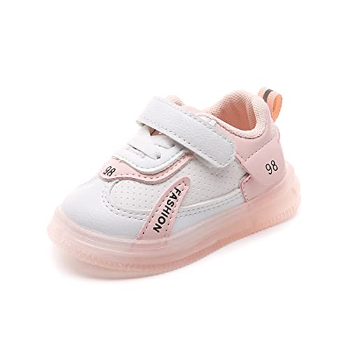 DEBAIJIA Baby Lauflernschuhe 3-18M Kinder Kleinkindschuhe Mädchen Kinderschuhe Jungen Turnschuhe Atmungsaktives Leichtes rutschfeste 15 EU Rosa von DEBAIJIA