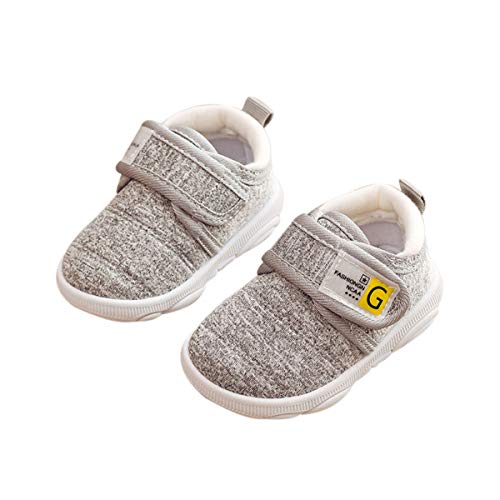 DEBAIJIA Baby-Mädchen Shoes Plattform, C Segeltuch Grau, 20/22 EU von DEBAIJIA