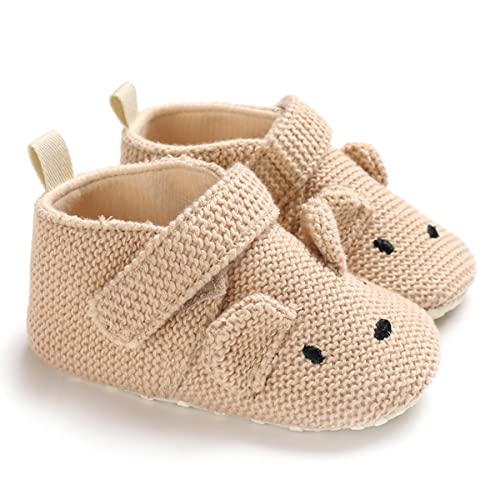 DEBAIJIA Baby Schuhe 6-36 Monate Säuglings Sportliche Baumwolltuch Material Kleinkind Schuhe Anti-Rutsch Tiere Muster Beige 17 EU von DEBAIJIA