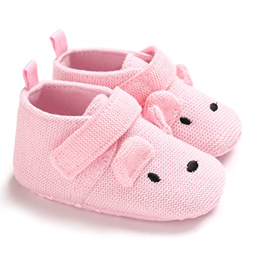 DEBAIJIA Baby Schuhe 6-36 Monate Säuglings Sportliche Baumwolltuch Material Kleinkind Schuhe Anti-Rutsch Tiere Muster Rosa 17 EU von DEBAIJIA