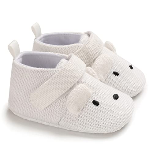 DEBAIJIA Baby Schuhe 6-36 Monate Säuglings Sportliche Baumwolltuch Material Kleinkind Schuhe Anti-Rutsch Tiere Muster Weiß 17 EU von DEBAIJIA