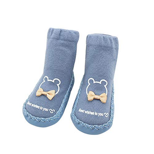 DEBAIJIA Unisex Baby Shoes Plattform, Tls01 Schleife Blau, 17 EU von DEBAIJIA