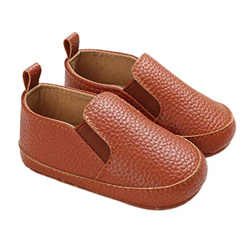 DEBAIJIA Babyschuhe Kleinkind Lauflernschuhe 0-6M Kinder Schuhe Jungen Turnschuhe Mädchen Leichtes Weiche Sohle 17 EU Braun (Etikettengröße 1) von DEBAIJIA