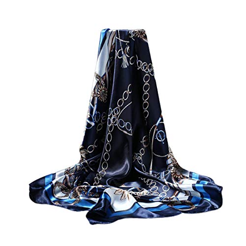 DEBAIJIA Dame Seidenschal Leichte Frauen Stilvolle Wraps Halstuch Glatte HochwertigeMode Elegante Schals Sonnencreme Outdoor Walking Strand Büro Schöne Farben 90 * 90 cm von DEBAIJIA