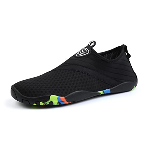 DEBAIJIA Damen Aquaschuhe Unisex Watschuhe Schnell Trocken Herren Strandschuhe Schwimmschuhe Wasserschuhe Surfschuhe Badeschuhe 41 EU Schwarz von DEBAIJIA