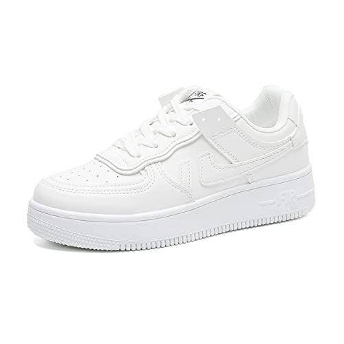 DEBAIJIA Damen Sneaker Laufschuhe Freizeitschuhe Klassisch Weiße Turnschuhe Sportschuhe rutschfeste Straßenlaufschuhe Walkingschuhe EU 35 A-Weiß von DEBAIJIA