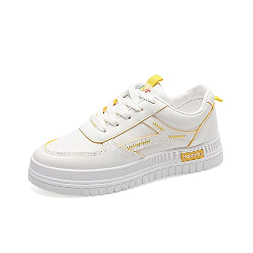 DEBAIJIA Damen Sneaker Weiße Laufschuhe Turnschuhe Sportschuhe rutschfeste Freizeitschuhe Walkingschuhe Klassisch Straßenlaufschuhe EU 40 B-Gelb DEBAIJIA Damen Sneaker Weiße Laufschuhe Turnschuhe Sportschuhe rutschfeste Freizeitschuhe Walkingschuhe Klassisch Straßenlaufschuhe EU 40 B-Gelb von DEBAIJIA