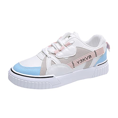 DEBAIJIA Damen Sneaker Weiße Turnschuhe rutschfeste Laufschuhe Sportschuhe Freizeitschuhe Klassisch Straßenlaufschuhe Walkingschuhe EU 35 F-Lila Blau von DEBAIJIA